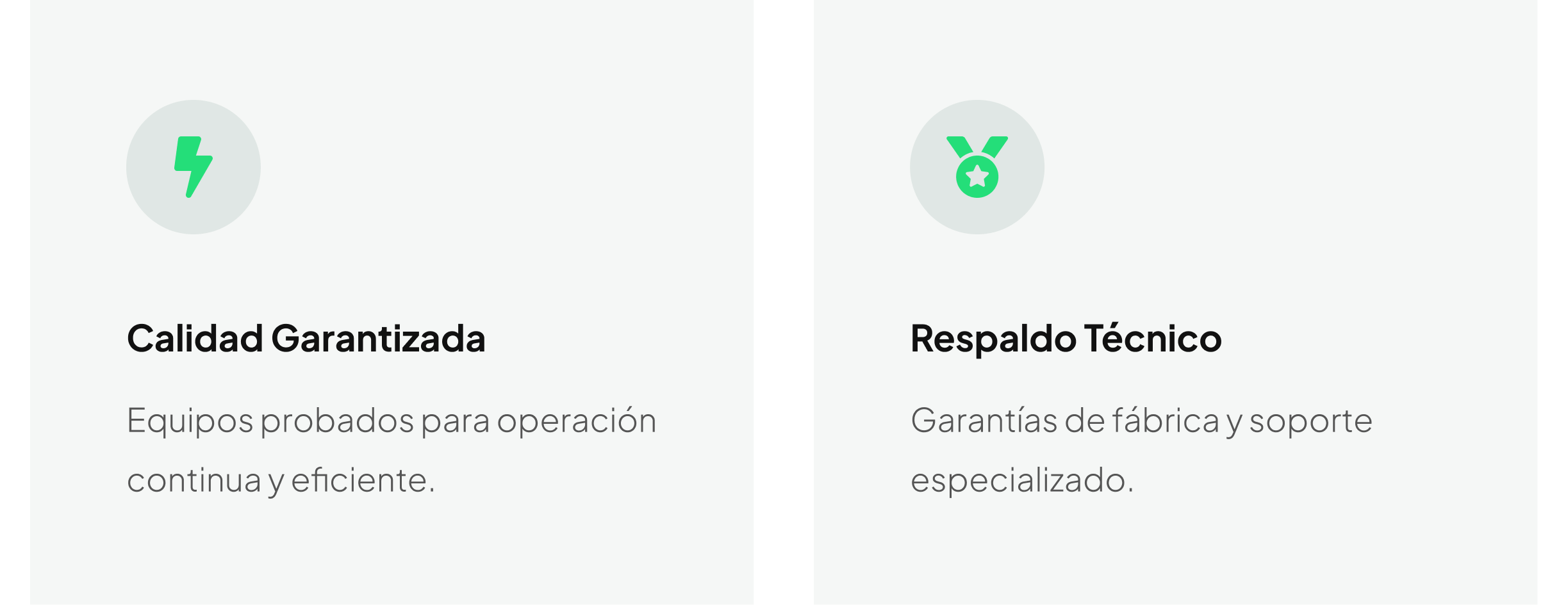 CALIDAD GARANTIZADA Y RESPALDO TÉCNICO