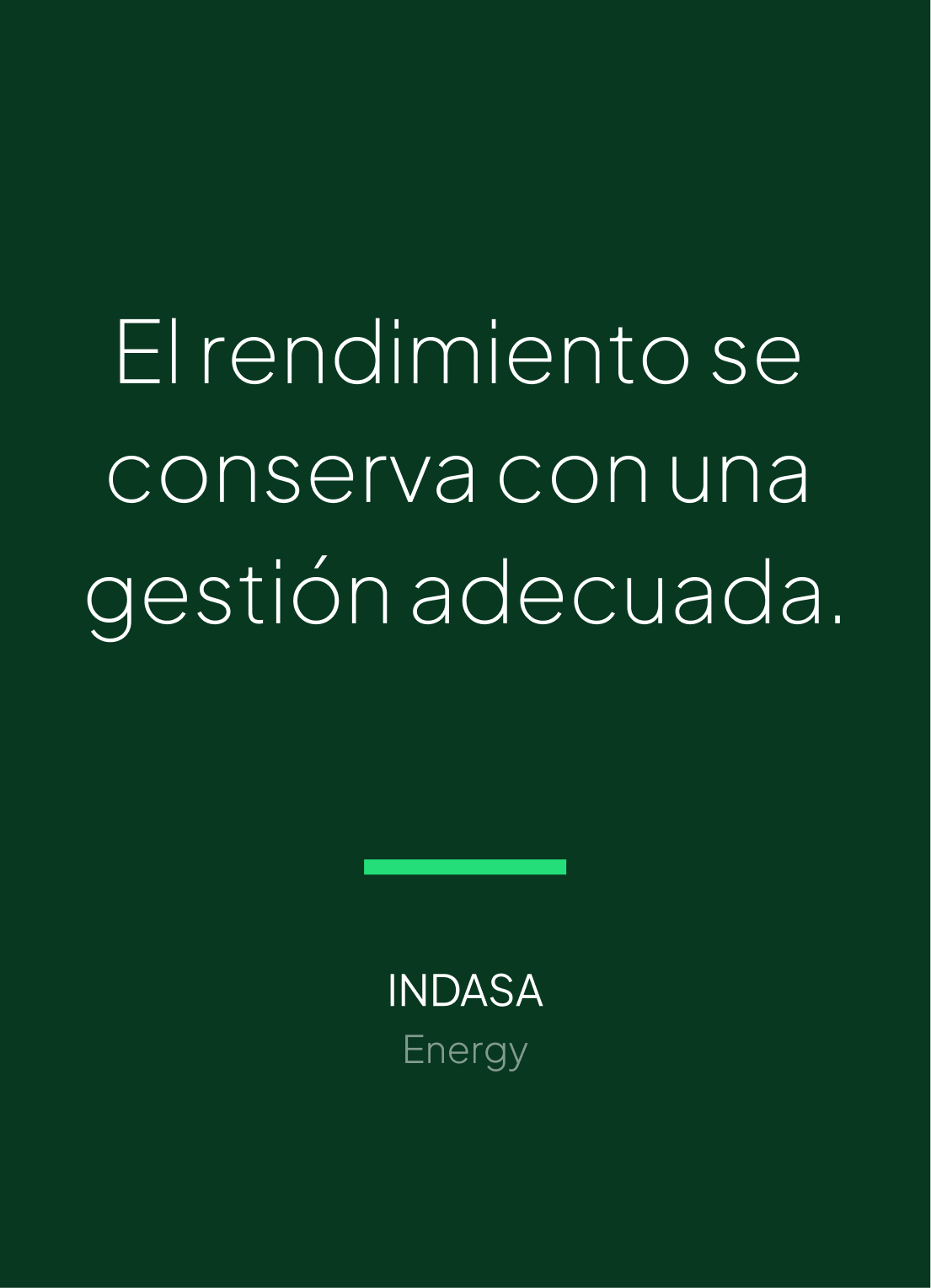 EL RENDIMIENTO SE CONSERVA