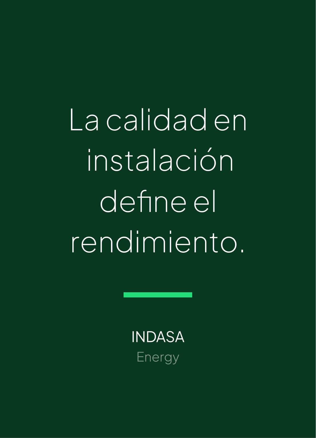 LA CALIDAD EN INSTALACIÓN